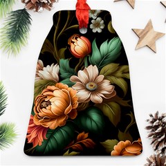 Floral Flower Blossom Bloom Flora Bell Ornament (two Sides) by Ravend