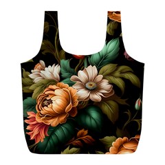 Floral Flower Blossom Bloom Flora Full Print Recycle Bag (l) by Ravend