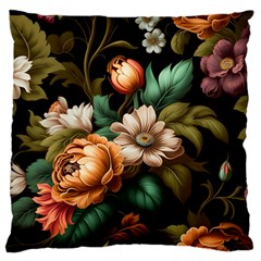 Floral Flower Blossom Bloom Flora Standard Premium Plush Fleece Cushion Case (two Sides) by Ravend