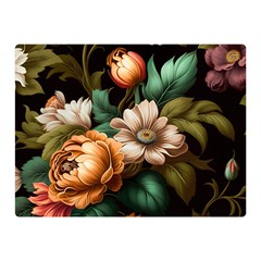 Floral Flower Blossom Bloom Flora Premium Plush Fleece Blanket (mini) by Ravend