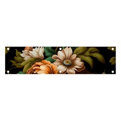 Floral Flower Blossom Bloom Flora Banner And Sign 4  X 1  by Ravend