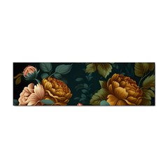 Floral Flower Blossom Turquoise Sticker Bumper (100 Pack) by Ravend