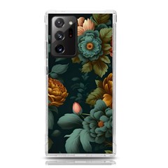 Floral Flower Blossom Turquoise Samsung Galaxy Note 20 Ultra Tpu Uv Case by Ravend