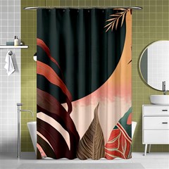 Ai Generated Leaves Foliage Plants Shower Curtain 48  X 72  (small)  by Ravend