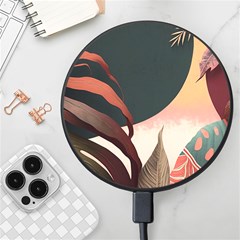 Ai Generated Leaves Foliage Plants Wireless Fast Charger(black)