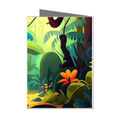 Jungle Rainforest Tropical Forest Mini Greeting Cards (pkg Of 8) by Ravend