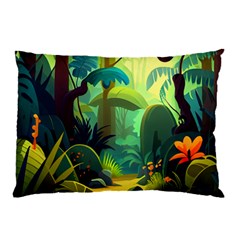 Jungle Rainforest Tropical Forest Pillow Case by Ravend