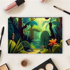 Jungle Rainforest Tropical Forest Cosmetic Bag (large) by Ravend