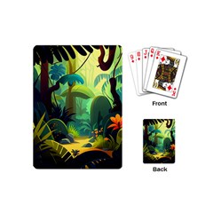 Jungle Rainforest Tropical Forest Playing Cards Single Design (mini) by Ravend