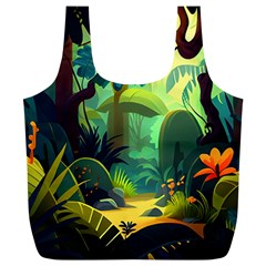 Jungle Rainforest Tropical Forest Full Print Recycle Bag (xl) by Ravend