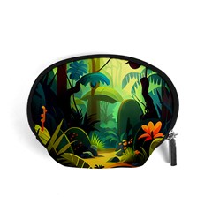 Jungle Rainforest Tropical Forest Accessory Pouch (small) by Ravend