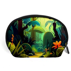 Jungle Rainforest Tropical Forest Accessory Pouch (large) by Ravend