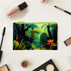 Jungle Rainforest Tropical Forest Cosmetic Bag (xs) by Ravend