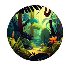 Jungle Rainforest Tropical Forest Mini Round Pill Box (pack Of 3) by Ravend