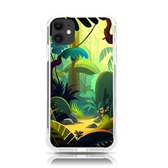 Jungle Rainforest Tropical Forest Iphone 11 Tpu Uv Print Case by Ravend