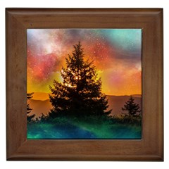 Tree Nature Landscape Fantasy Framed Tile by Ravend