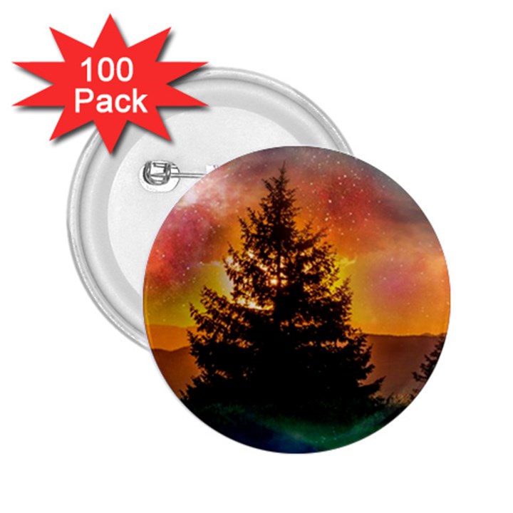 Tree Nature Landscape Fantasy 2.25  Buttons (100 pack) 