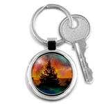 Tree Nature Landscape Fantasy Key Chain (Round) Front