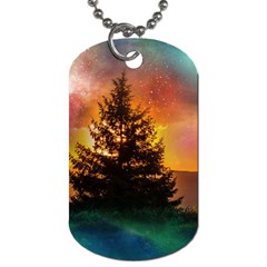 Tree Nature Landscape Fantasy Dog Tag (one Side) by Ravend