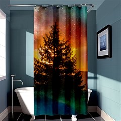 Tree Nature Landscape Fantasy Shower Curtain 36  X 72  (stall)  by Ravend