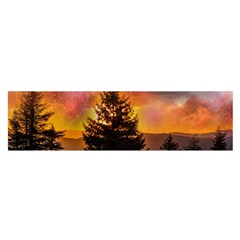 Tree Nature Landscape Fantasy Oblong Satin Scarf (16  X 60 ) by Ravend