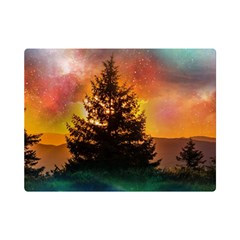 Tree Nature Landscape Fantasy One Side Premium Plush Fleece Blanket (mini) by Ravend