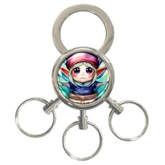 Shroom Mushrooms 3-ring Key Chain by GardenOfOphir