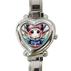 Shroom Mushrooms Heart Italian Charm Watch by GardenOfOphir