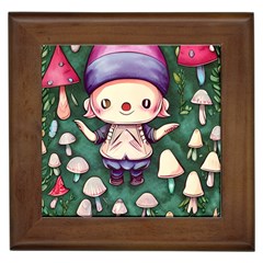 Toadstool Mushrooms Framed Tile by GardenOfOphir