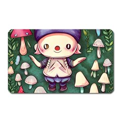 Toadstool Mushrooms Magnet (rectangular) by GardenOfOphir