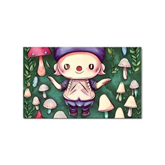 Toadstool Mushrooms Sticker Rectangular (100 Pack) by GardenOfOphir