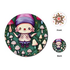 Toadstool Mushrooms Playing Cards Single Design (round) by GardenOfOphir