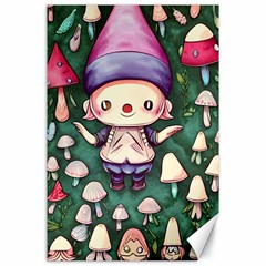 Toadstool Mushrooms Canvas 24  X 36  by GardenOfOphir