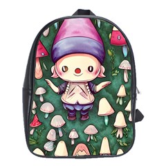 Toadstool Mushrooms School Bag (xl) by GardenOfOphir