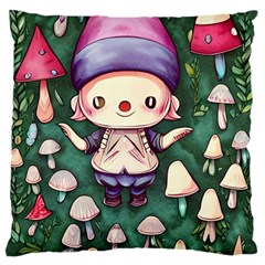 Toadstool Mushrooms Standard Premium Plush Fleece Cushion Case (two Sides) by GardenOfOphir