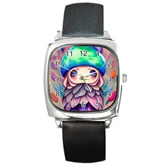 Conjuration Mushrooms Square Metal Watch by GardenOfOphir