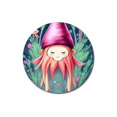 Toadstool Necromancy Mojo Magnet 3  (round) by GardenOfOphir