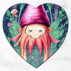 Toadstool Necromancy Mojo Jigsaw Puzzle (heart) by GardenOfOphir