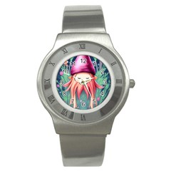 Toadstool Necromancy Mojo Stainless Steel Watch by GardenOfOphir