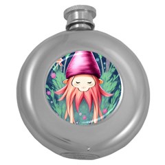 Toadstool Necromancy Mojo Round Hip Flask (5 Oz) by GardenOfOphir