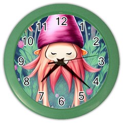 Toadstool Necromancy Mojo Color Wall Clock by GardenOfOphir