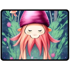 Toadstool Necromancy Mojo One Side Fleece Blanket (large) by GardenOfOphir