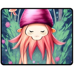 Toadstool Necromancy Mojo One Side Fleece Blanket (medium) by GardenOfOphir