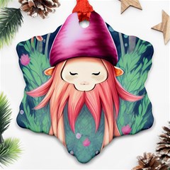 Toadstool Necromancy Mojo Snowflake Ornament (two Sides) by GardenOfOphir