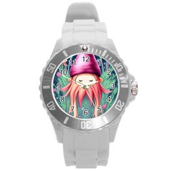 Toadstool Necromancy Mojo Round Plastic Sport Watch (l) by GardenOfOphir