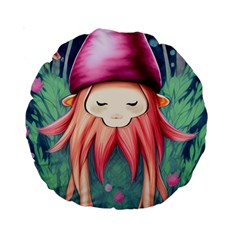 Toadstool Necromancy Mojo Standard 15  Premium Round Cushions by GardenOfOphir