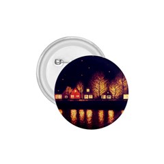 Night Houses River Bokeh Leaves 1 75  Buttons by Ravend