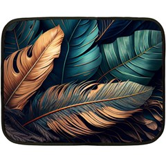 Ai Generated Leaves Foliage Plants Fleece Blanket (Mini)