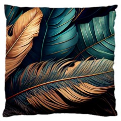 Ai Generated Leaves Foliage Plants Large Cushion Case (One Side)