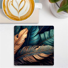 Ai Generated Leaves Foliage Plants UV Print Square Tile Coaster 